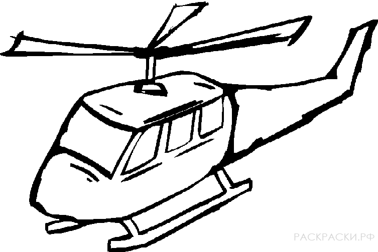 Раскраска для мальчиков Гражданский вертолёт