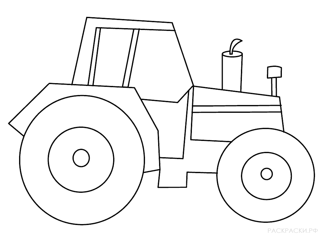 Раскраска Детский трактор