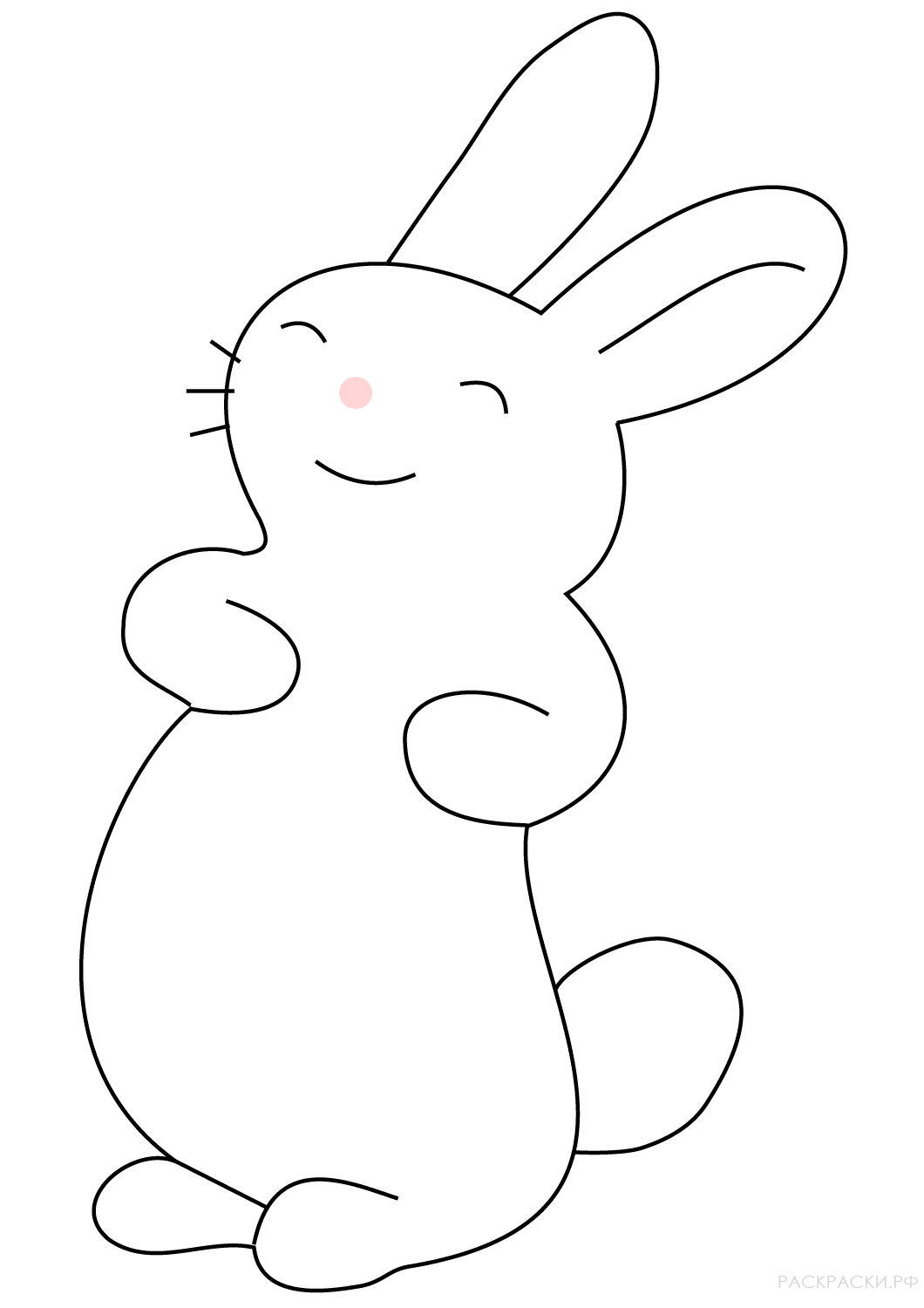 Раскраска Аниме мультяшный кролик
