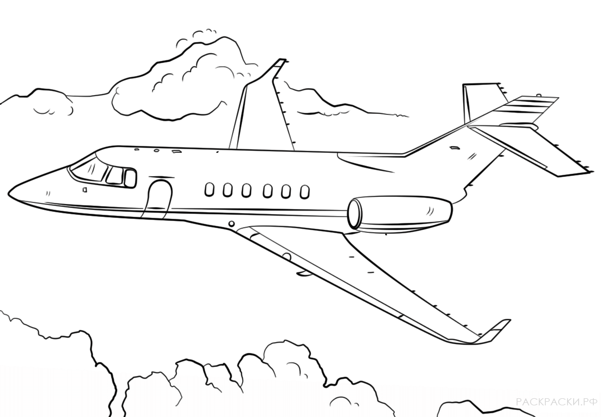 Раскраска Маленький частный самолёт
