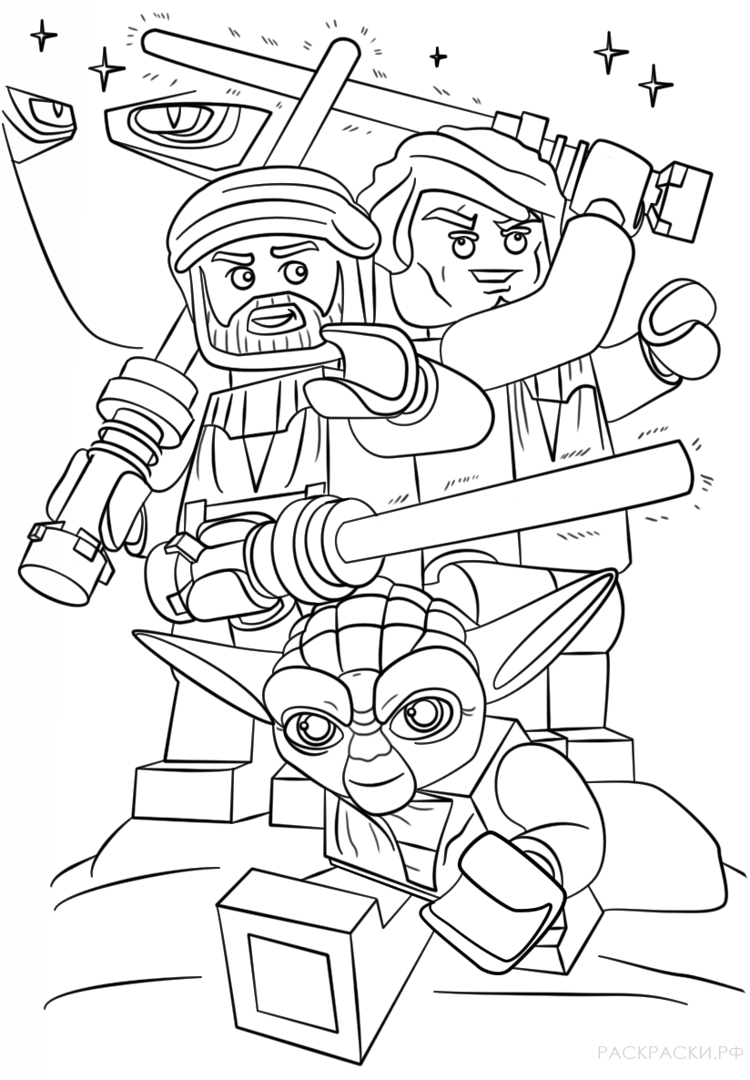 Раскраска Колоны из серии Лего Звёздные войны