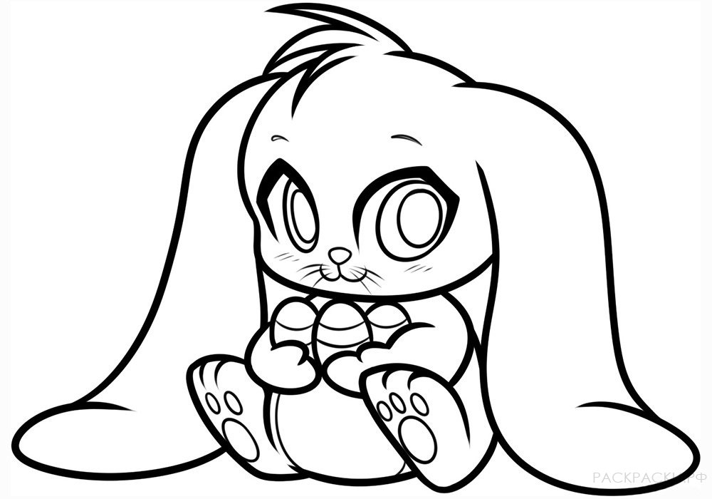 Раскраска Пасхальный кролик 2