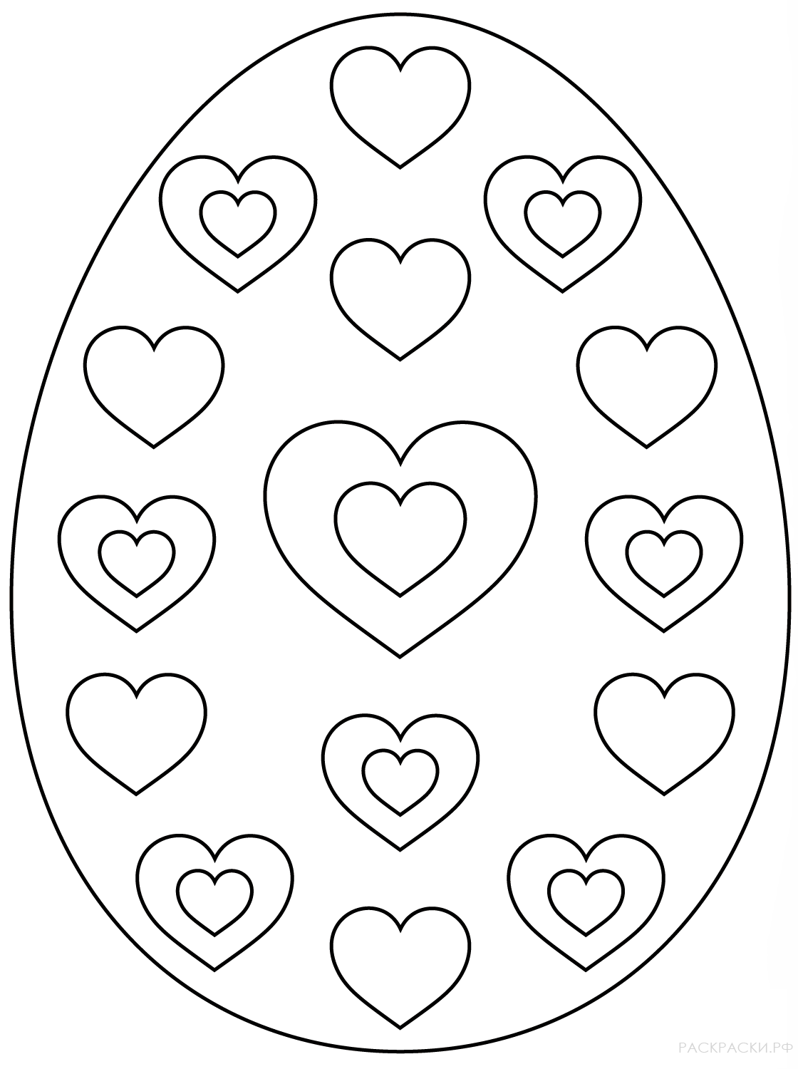 Раскраска Пасхальное яйцо 9