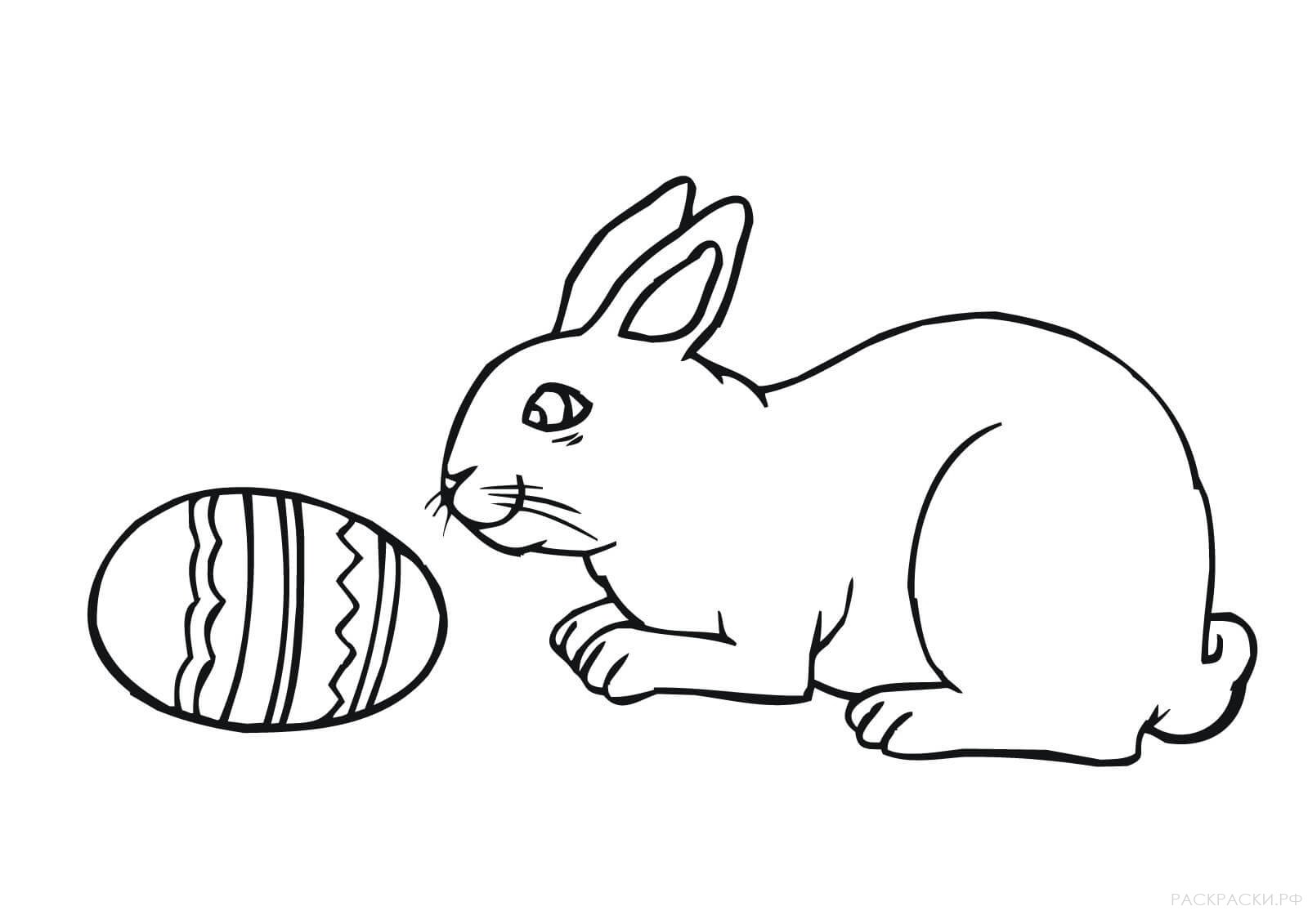 Раскраска Пасхальный кролик 10