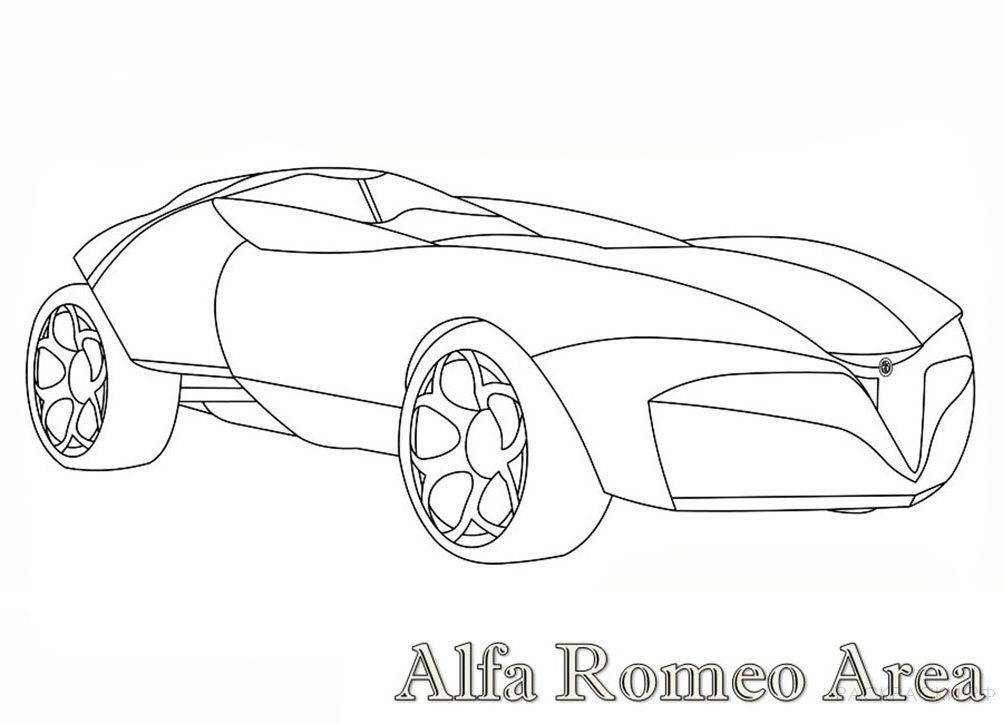 Раскраска машина Alfa Romeo Area