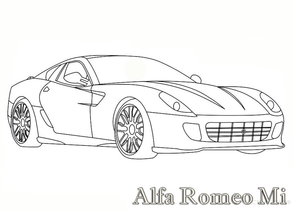 Раскраска машины Alfa Romeo Mi