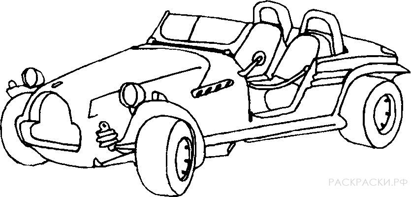 Раскраска Легковая машина кабриолет