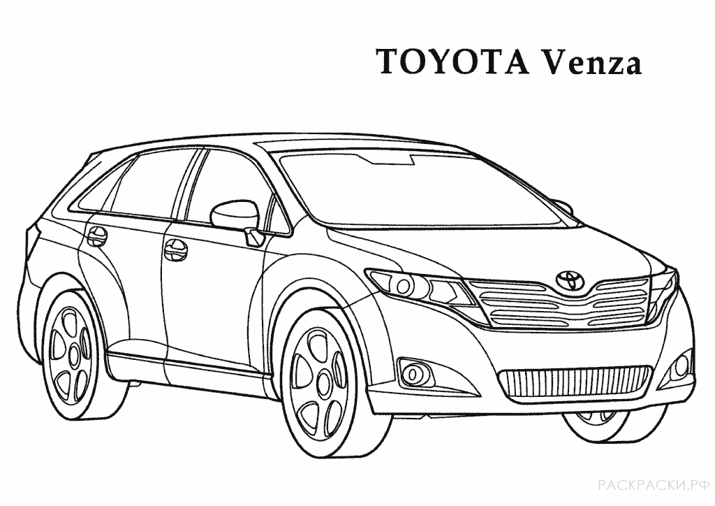 Раскраска машина Тойота Венза