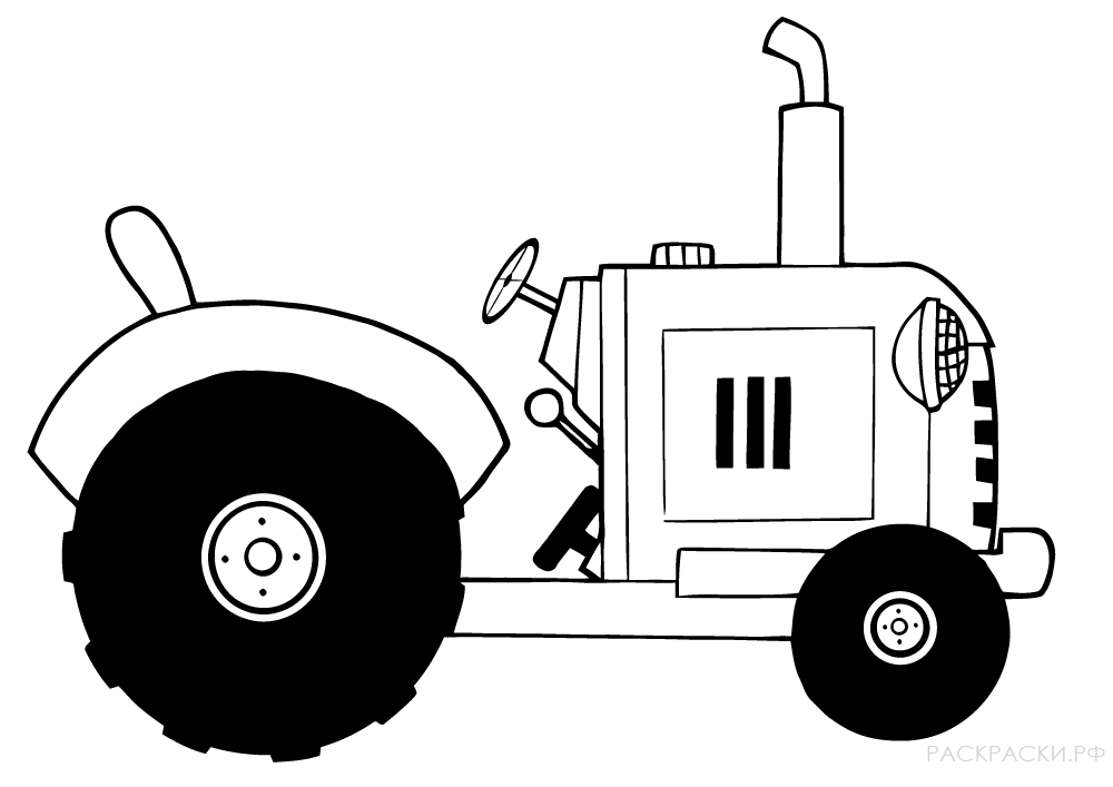 Раскраска Старый фермерский трактор