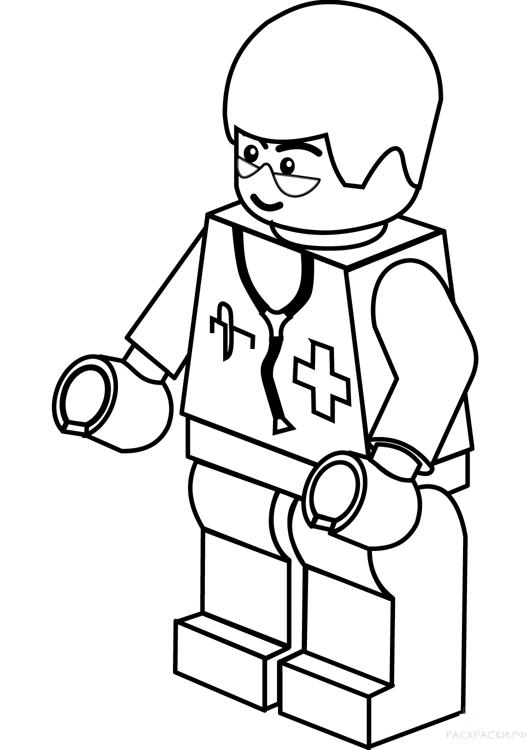 Раскраска Лего Доктор