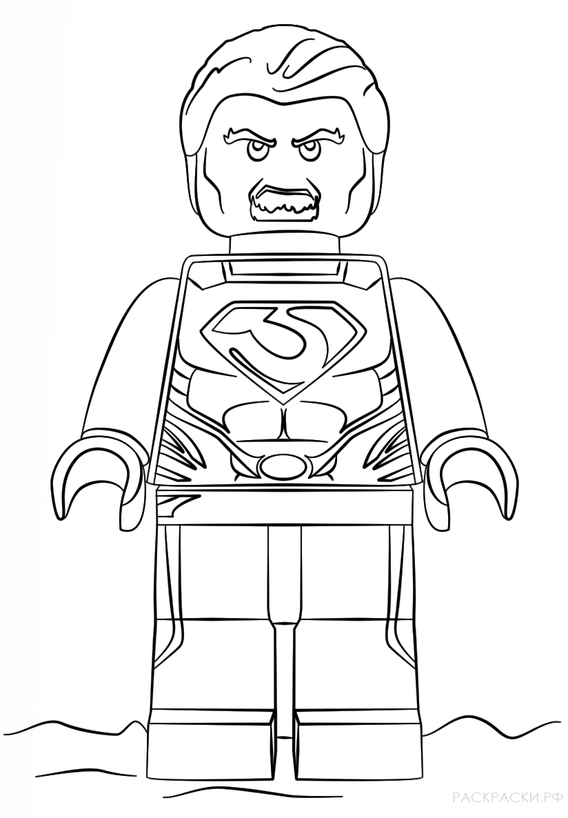 Раскраска Лего Человек из стали