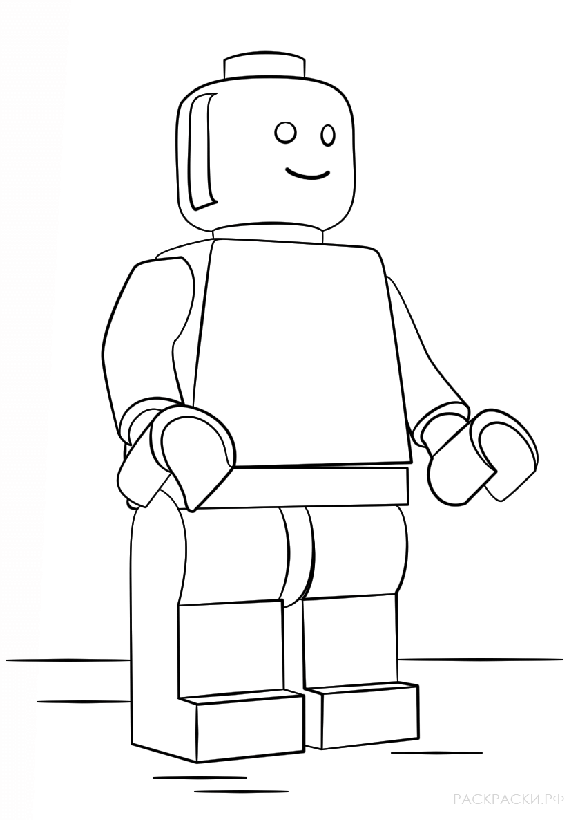 Раскраска Лего Мужчина