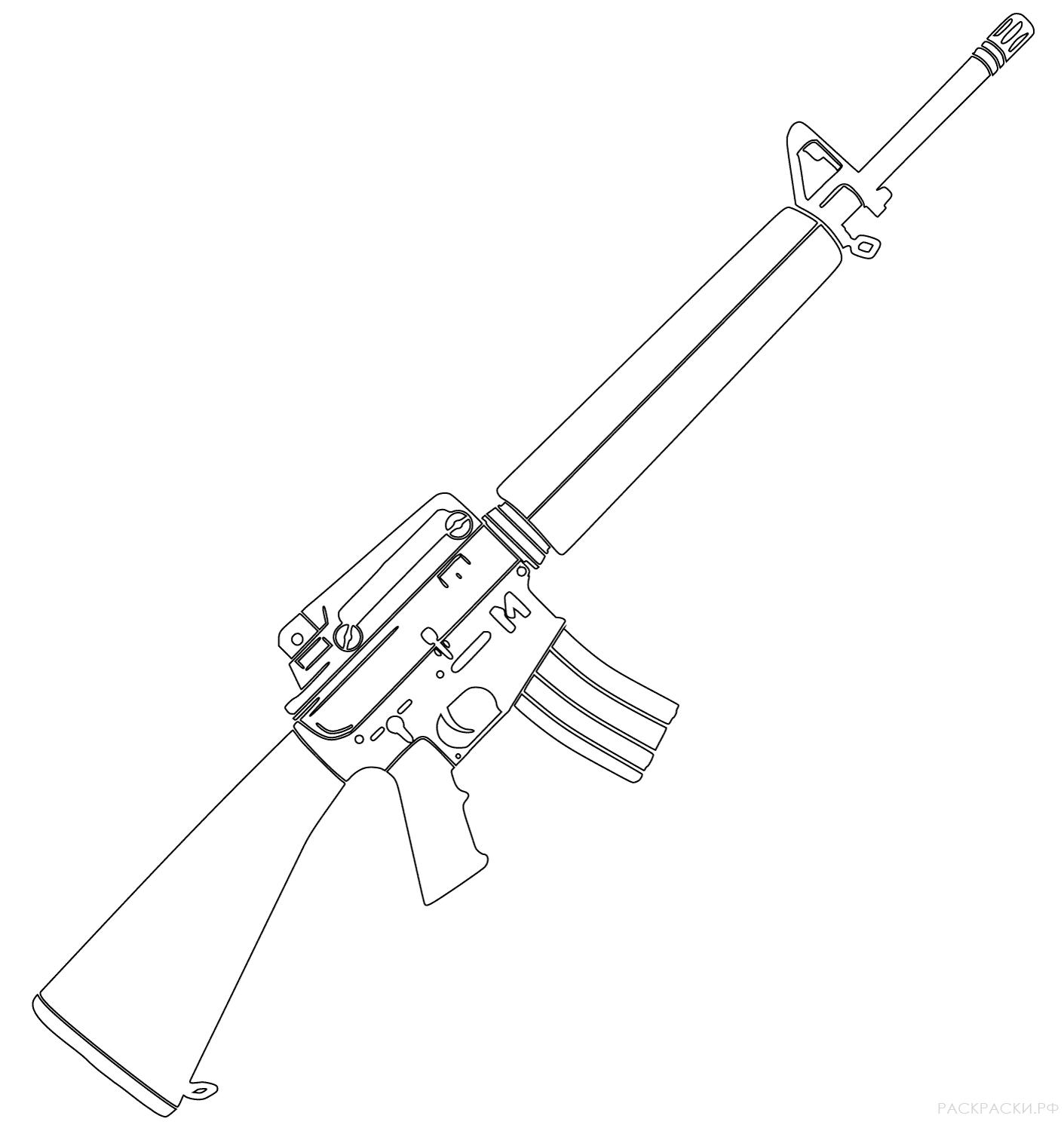 Военная Раскраска M16