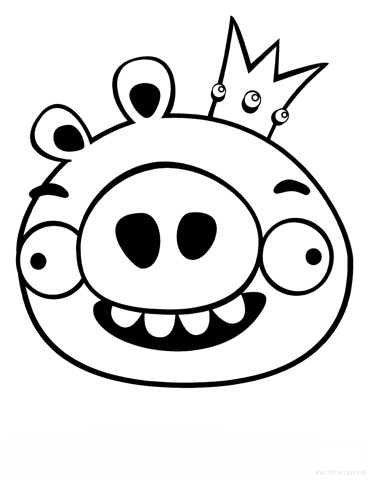 Раскраска Король свиней 2 из Энгри Бердз
