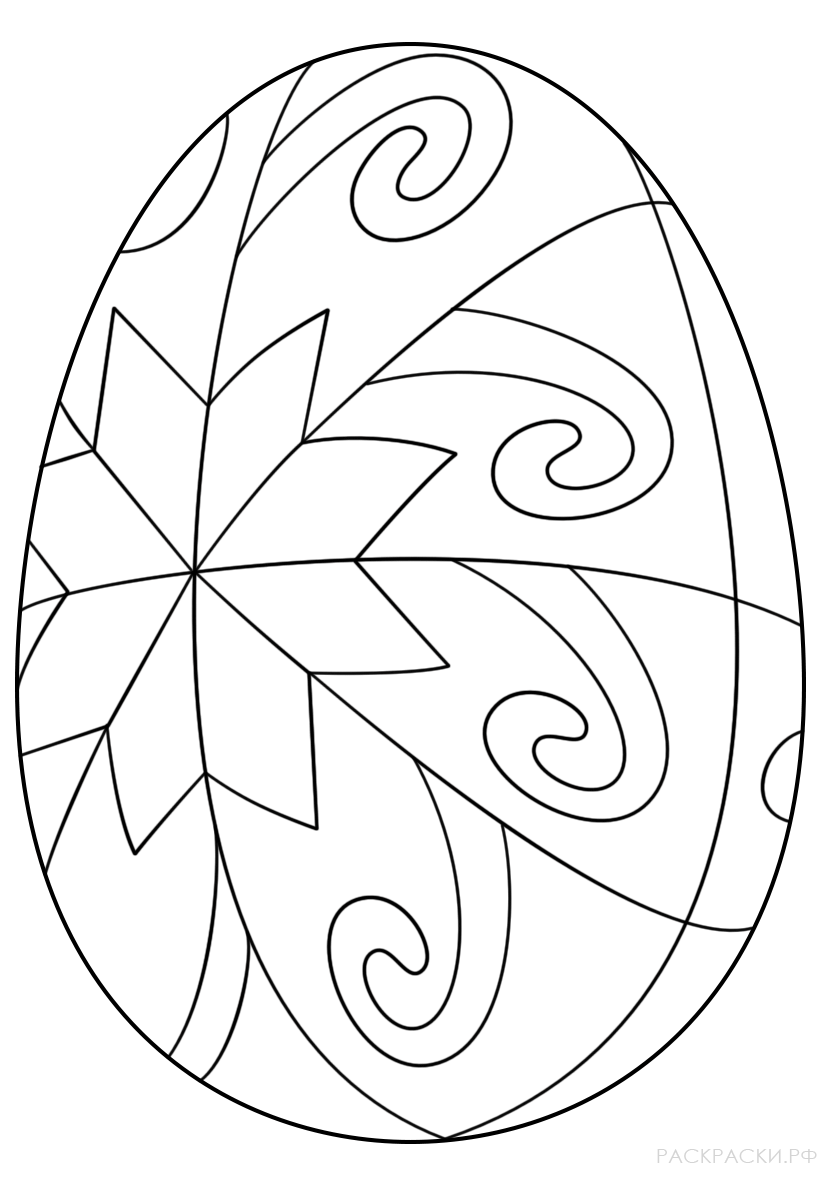 Раскраска Пасхальное яйцо 19