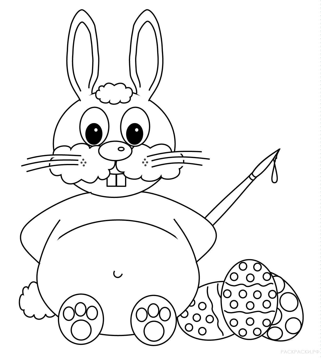 Раскраска Пасхальный кролик 8