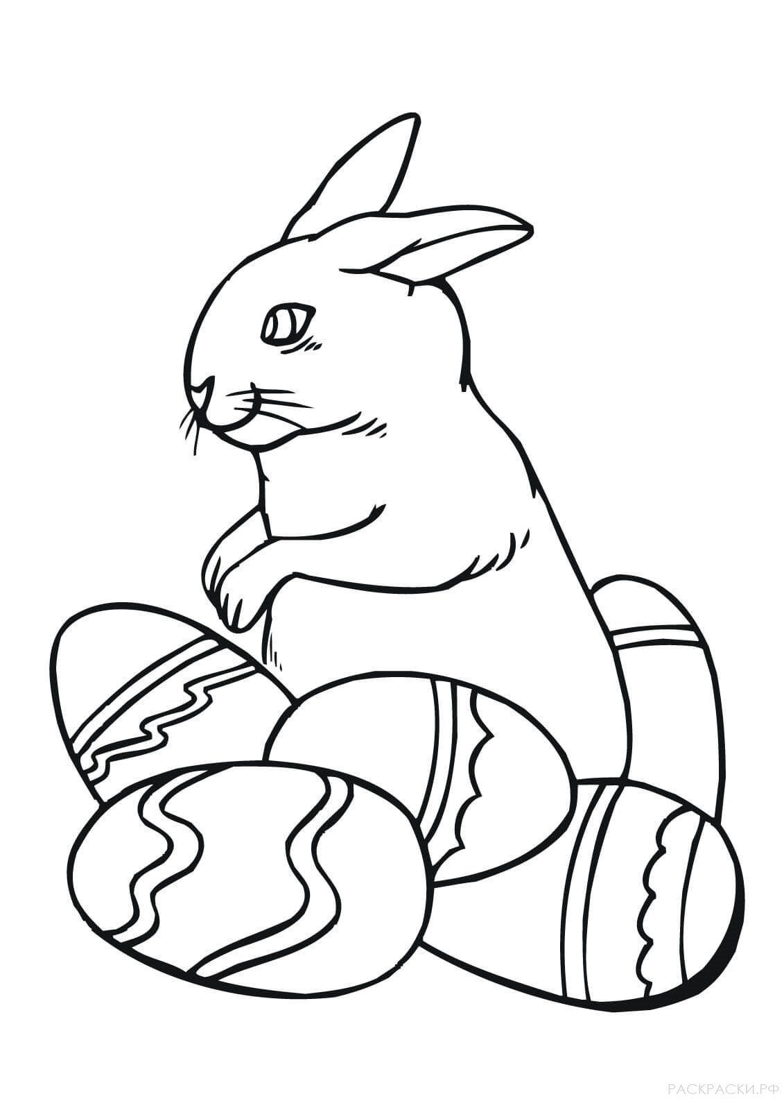 Раскраска Пасхальный кролик 9