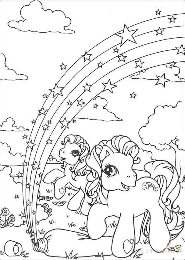Раскраска Маленький пони и звёздная радуга