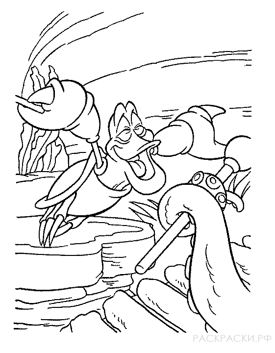 Раскраска Себастьян и осьминог